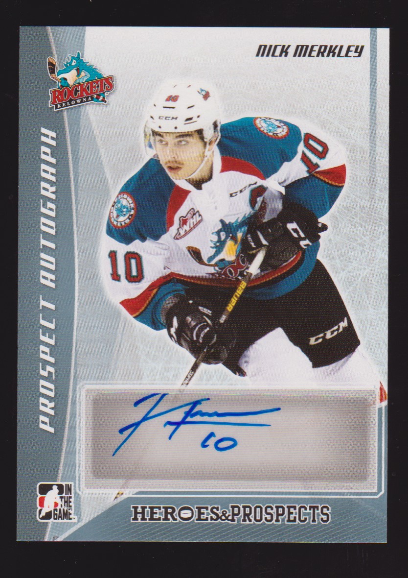 2016-17 Heroes and Prospects Auto Platinum #PANM1 Nick Merkley (image for) 2016-17 Heroes and Prospects Auto Platinum #PANM1 Nick Merkley